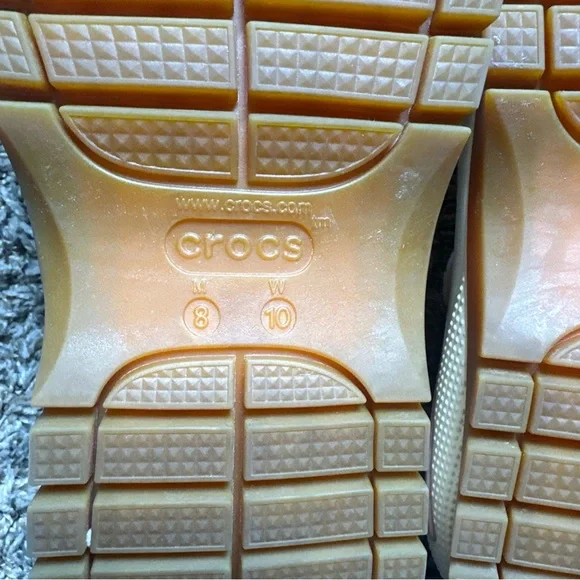 CROCS Mega Crush Retro Floral Sandals Vanilla Cork Size Men’s 8 Women’s 10 - Picture 6 of 12